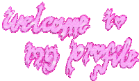 welcome to my profile pink glitter gif