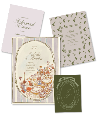 Autumn Lavender Garden Party Wedding Invites | Canva Template Download