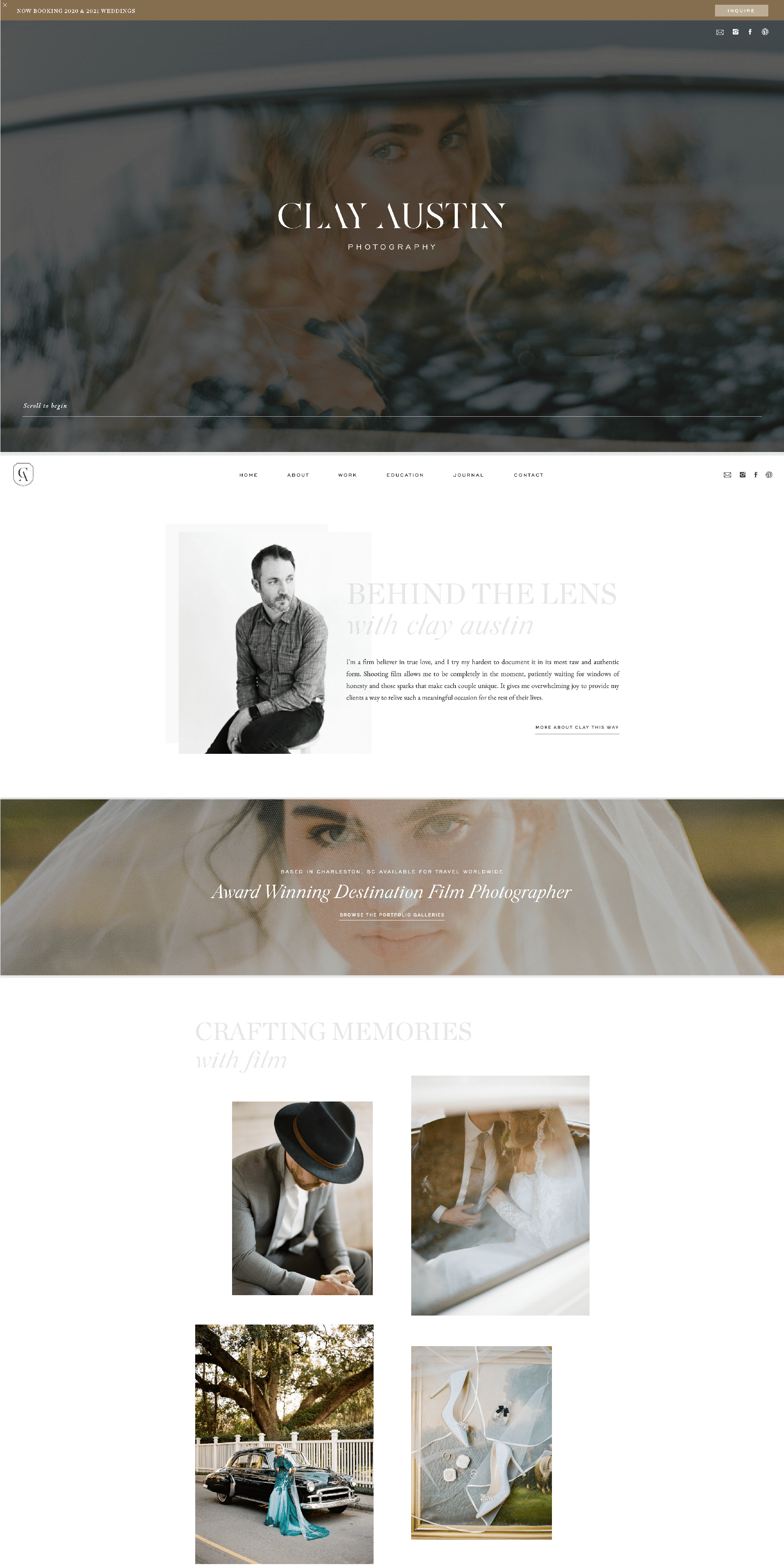 Screenshot of a Client Website