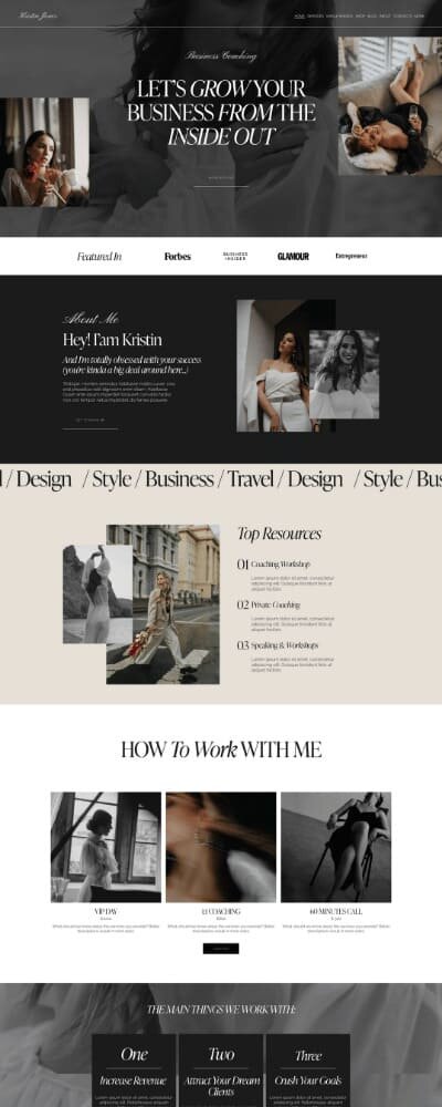 Squarespace website template Kristin Jones