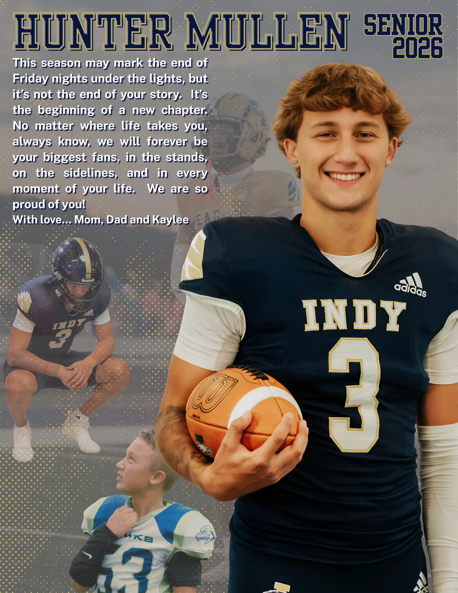 Hunter Mullen senior tribute page