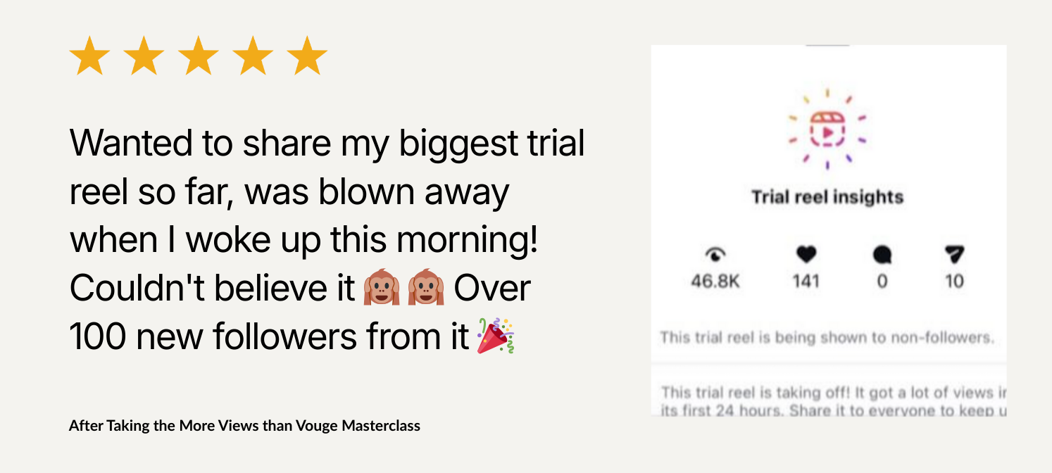 more views than vouge masterclass - testimonial 4