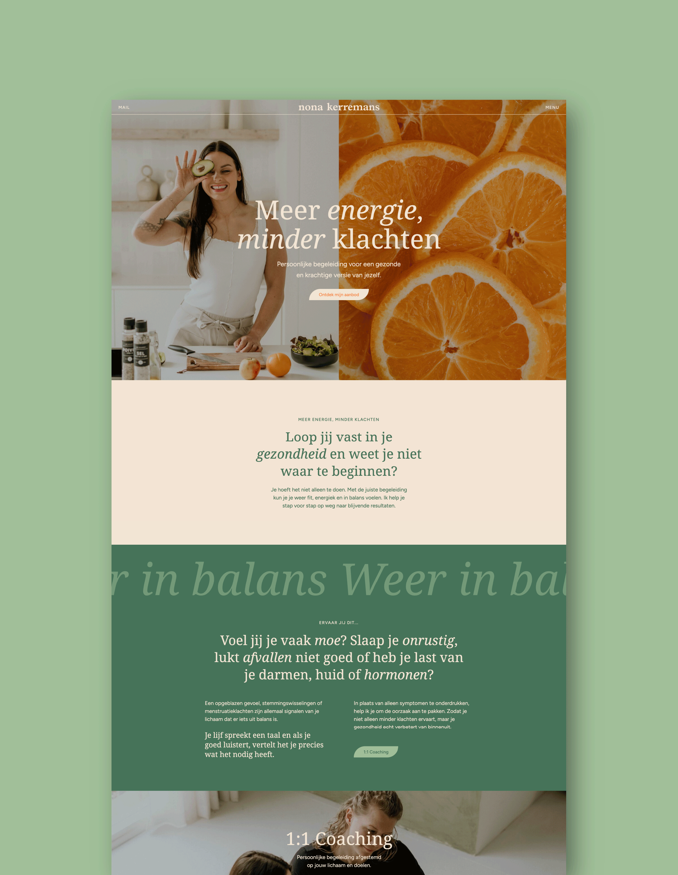 Website contactpagina ontwerp voor Gala Architecten op laptop