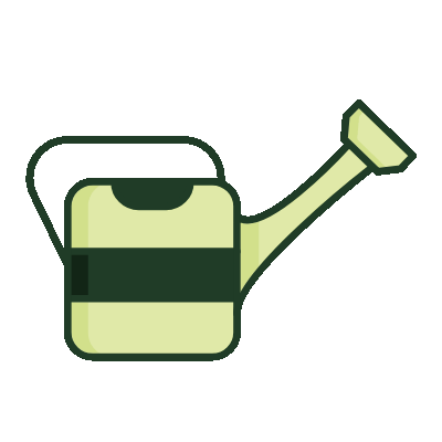 Animated Illustration of a Watering Can