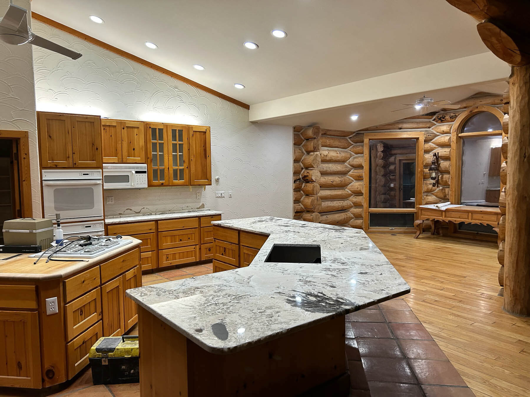 after kitchen remodel with granite countertops