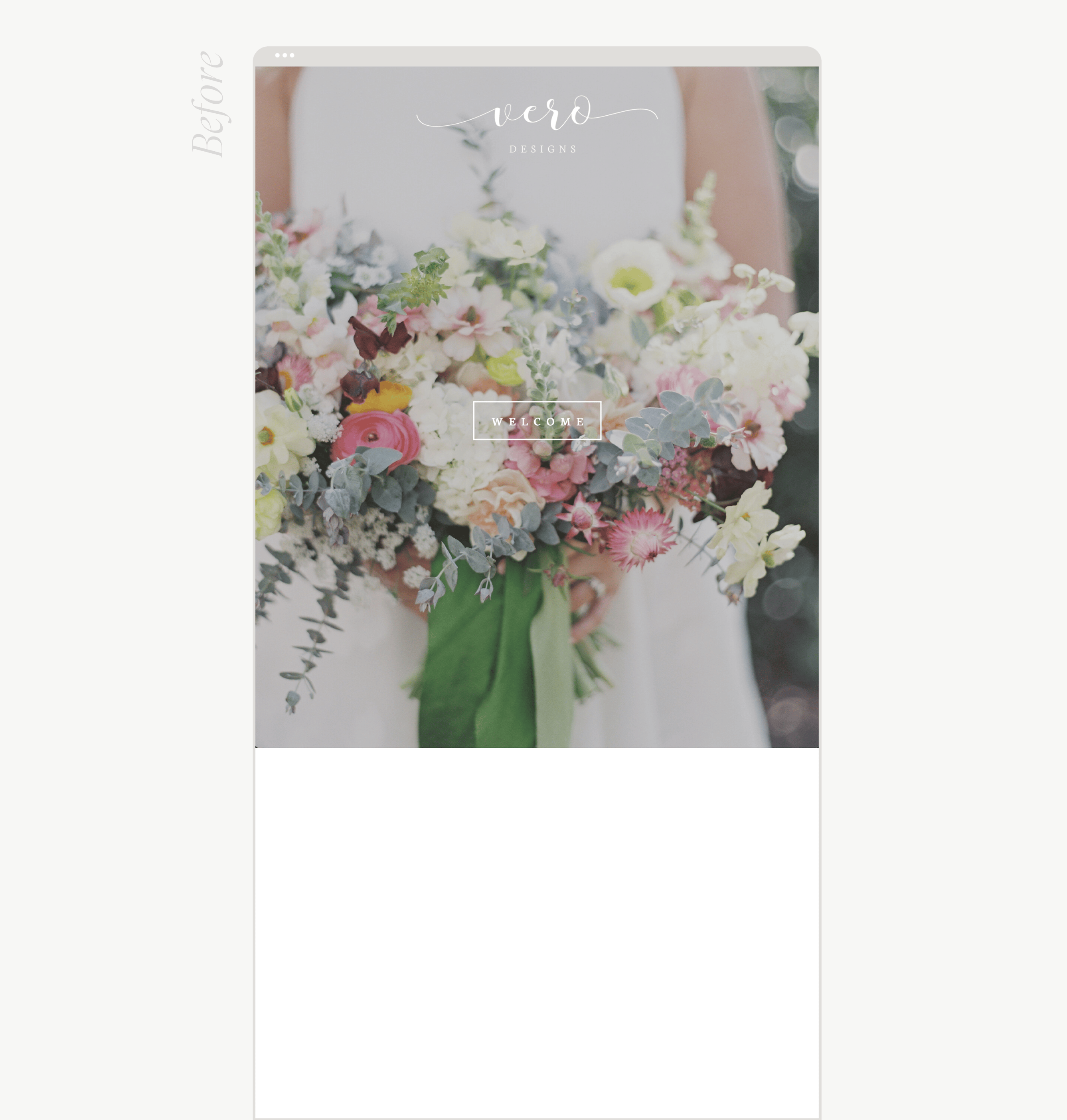 mockup of wedding professional website