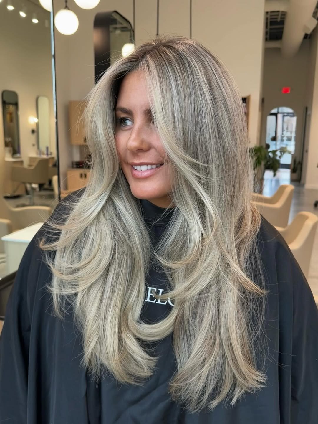 Hair blowout result at Echelon Salon Eagle Idaho