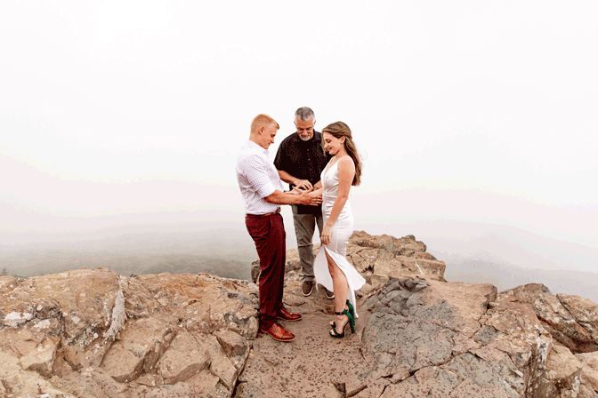groom dipping bride