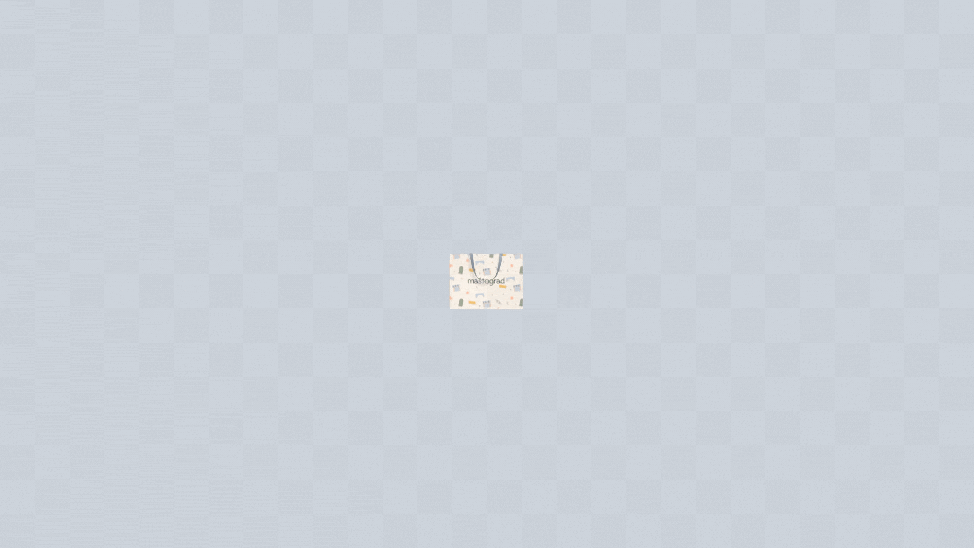 Mockup GIF of a branded Mastograd bag