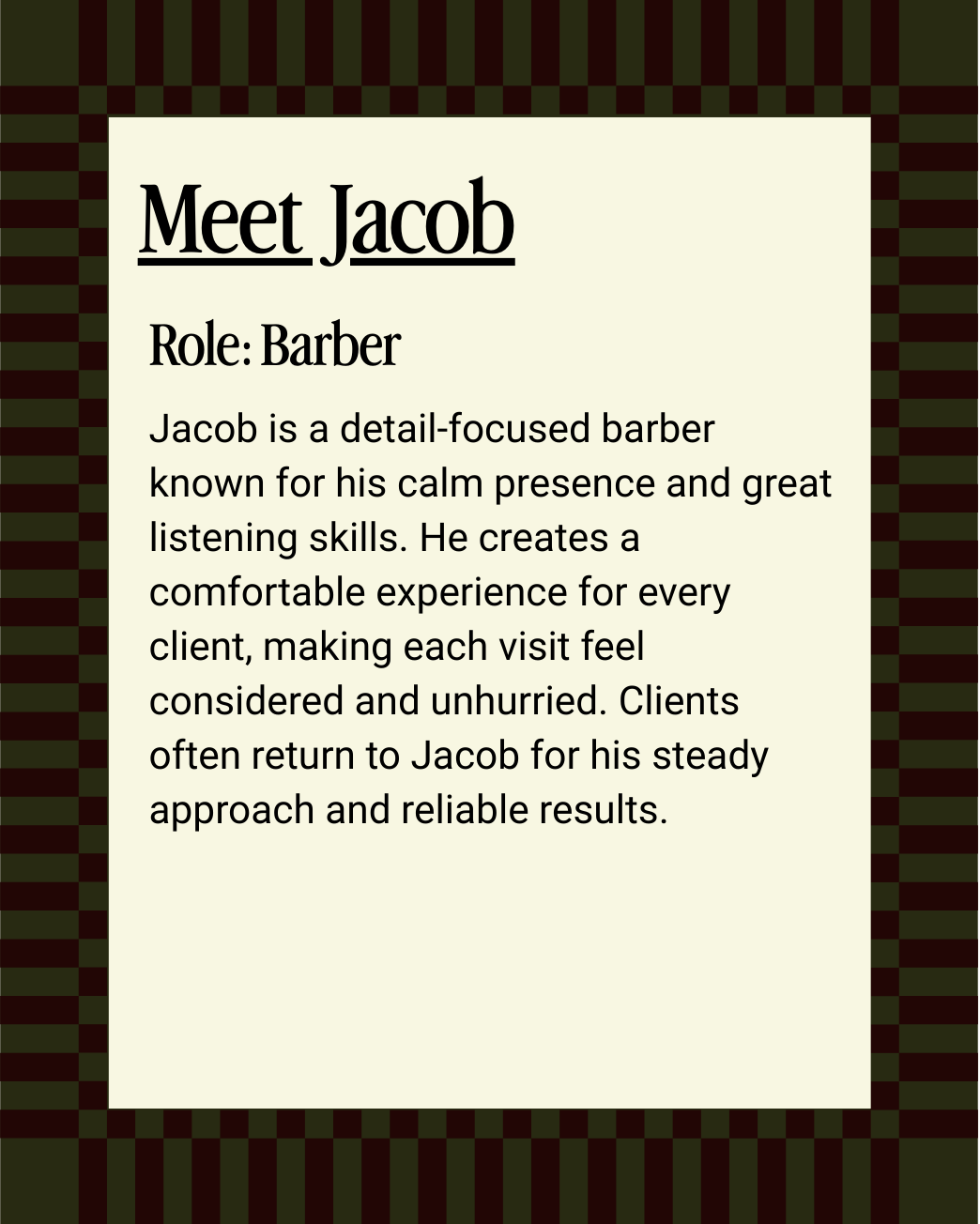 Meet Jacob card back