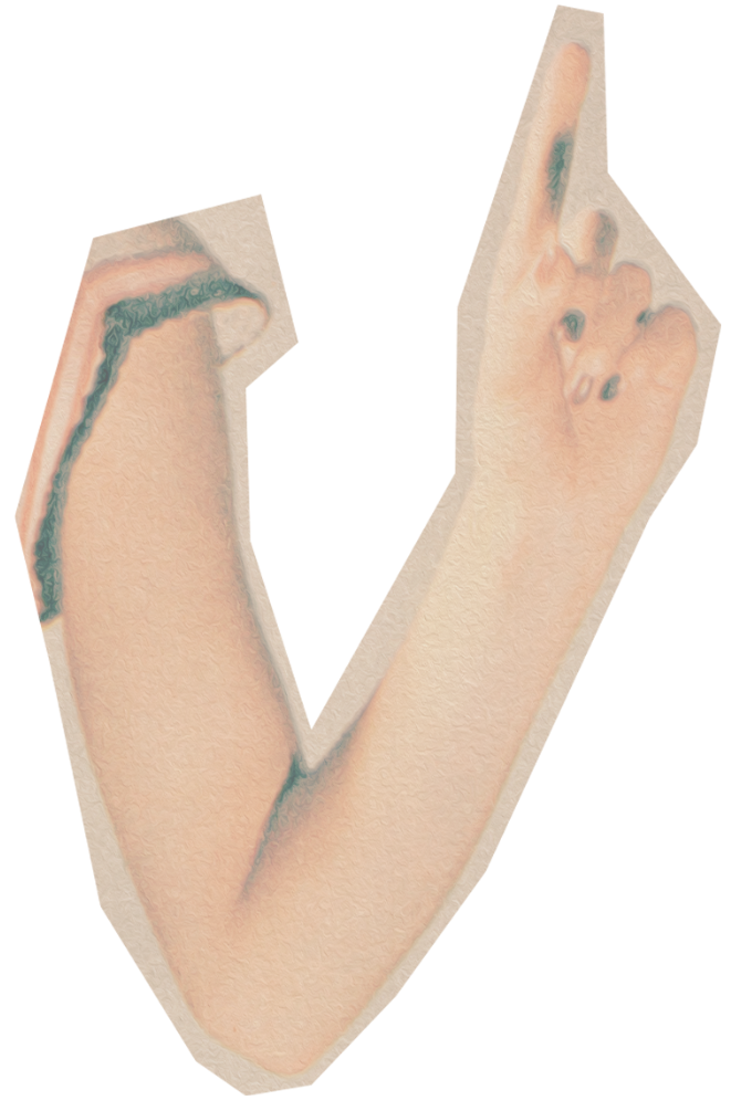 Left Arm Pointing Up