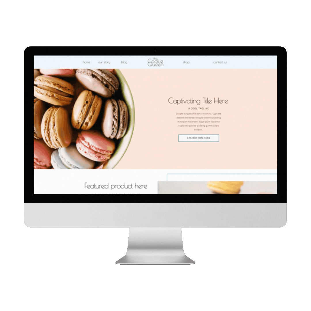 The Lumin Showit Website Template Homepage Gif