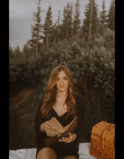 gif of girl flipping through book