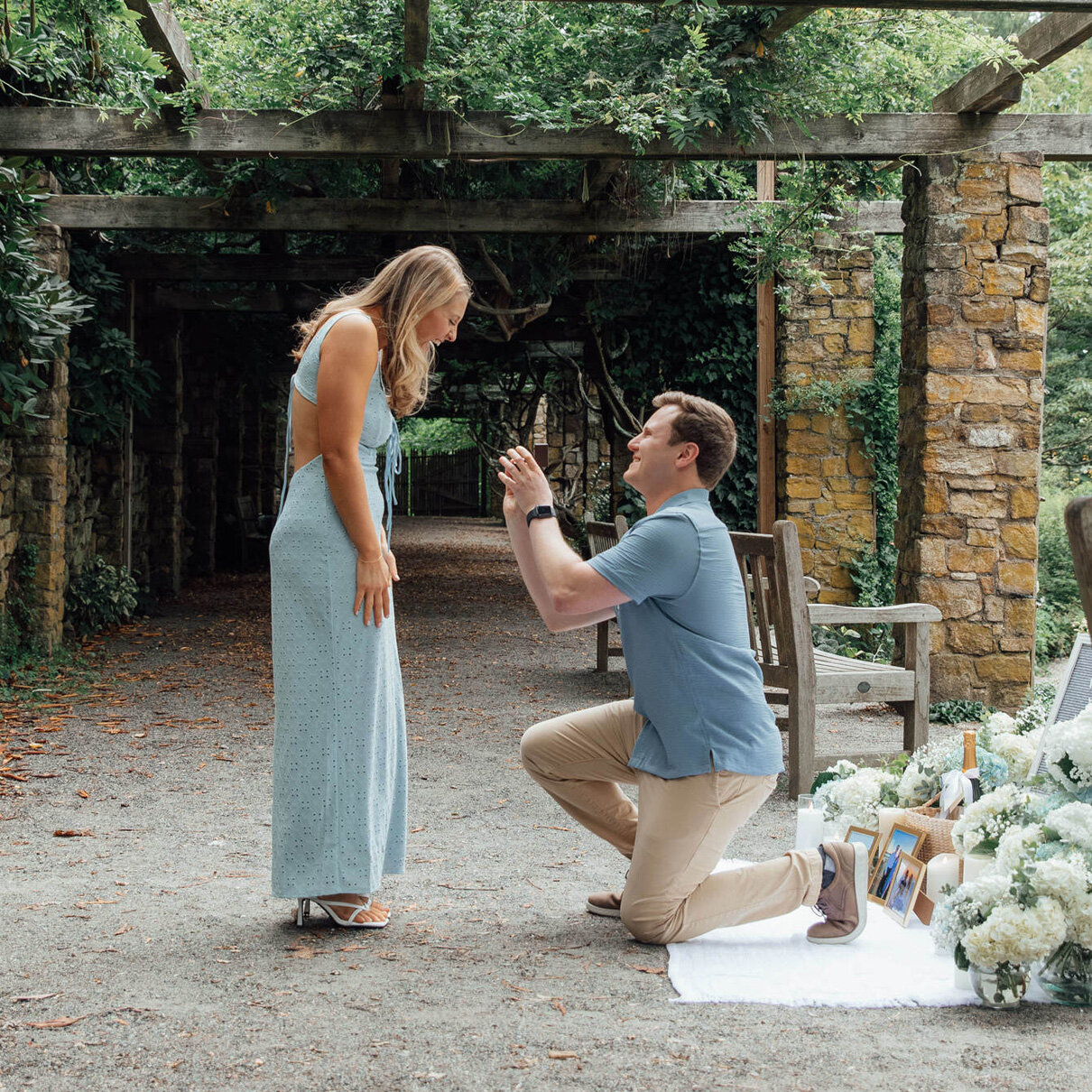 Cross Estate Gardens Proposal | Spring Photo Shoot Capturing the Moment | Bernardsville, New Jersey