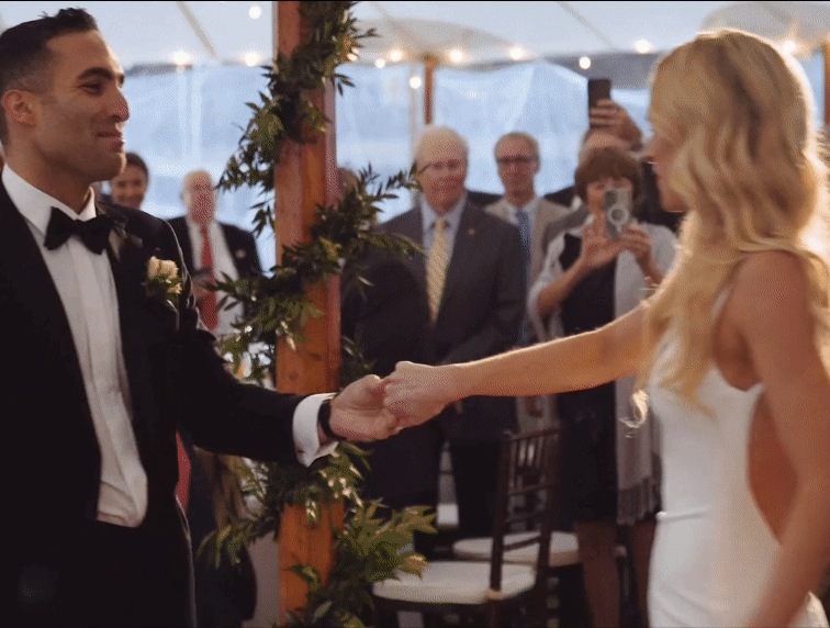 Bride and Groom Dancing Reception