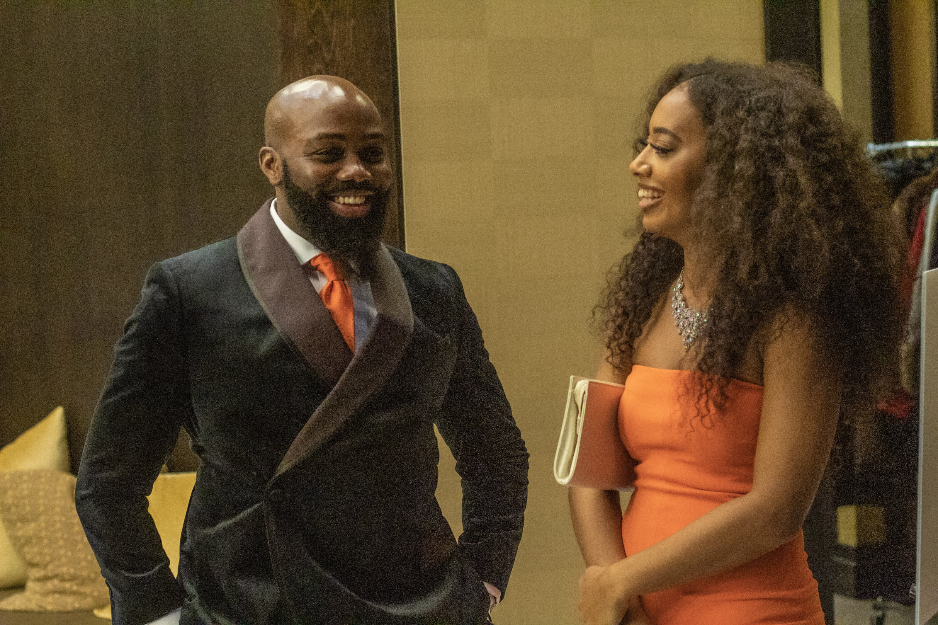 Guests socializing at event