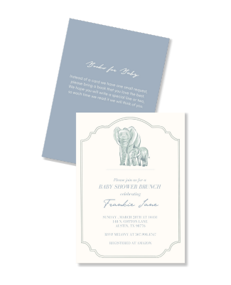 Editable Watercolor Safari Animal Baby Shower Invitation Template
